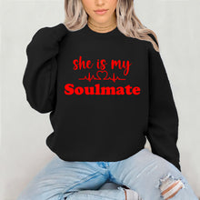 Load image into Gallery viewer, Soulmate Sweatshirt, Lifeline Sweatshirt, Valentine Sweatshirt, Valentines Gift, Couple Gifts, Matching Sweatshirt, Groom Bride Sweatshirt
