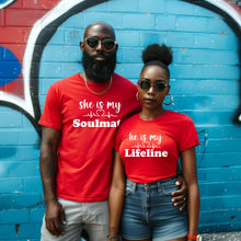 Load image into Gallery viewer, Soulmate Shirt, Lifeline TShirt, Couple Tshirt, Valentine Shirt, Valentines Tshirt, Valentine Gift, Couple Gifts, Bride Shirt, Groom Shirt
