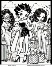 Load image into Gallery viewer, Betty Boop Coloring Book Digital Download Art, Digital Coloring Book Instant Download, Digital Files, Digital Art, Printable Valentines Gift
