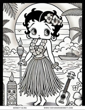 Load image into Gallery viewer, Betty Boop Coloring Book Digital Download Art, Digital Coloring Book Instant Download, Digital Files, Digital Art, Printable Valentines Gift
