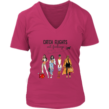 Load image into Gallery viewer, Catching Flights Not Feelings | Travel T-Shirt | Travel the World | Gifts for Her | Girls Trip
