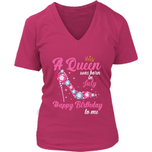 Load image into Gallery viewer, July  Birthday Queen | Birthday Gifts for Her | Happy Birthday T-Shirt
