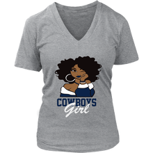 Load image into Gallery viewer, Cowboys Girl | V-Neck T-Shirt | NFL Football Shirt

